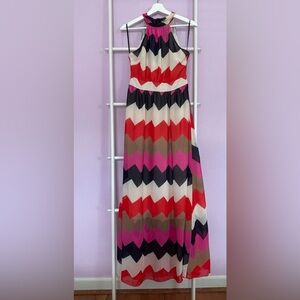 Long halter neck dress